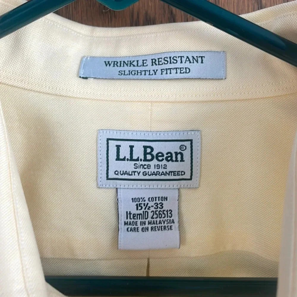 Light Yellow LL‎ Bean Button down - image 3